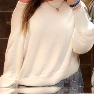 thin white sweater